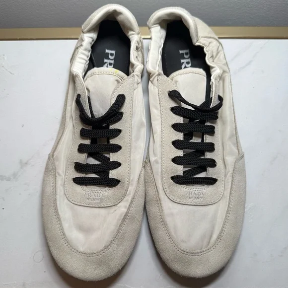Prada Collapse Re-Nylon and suede elasticized sneakers - Picture 7 of 12